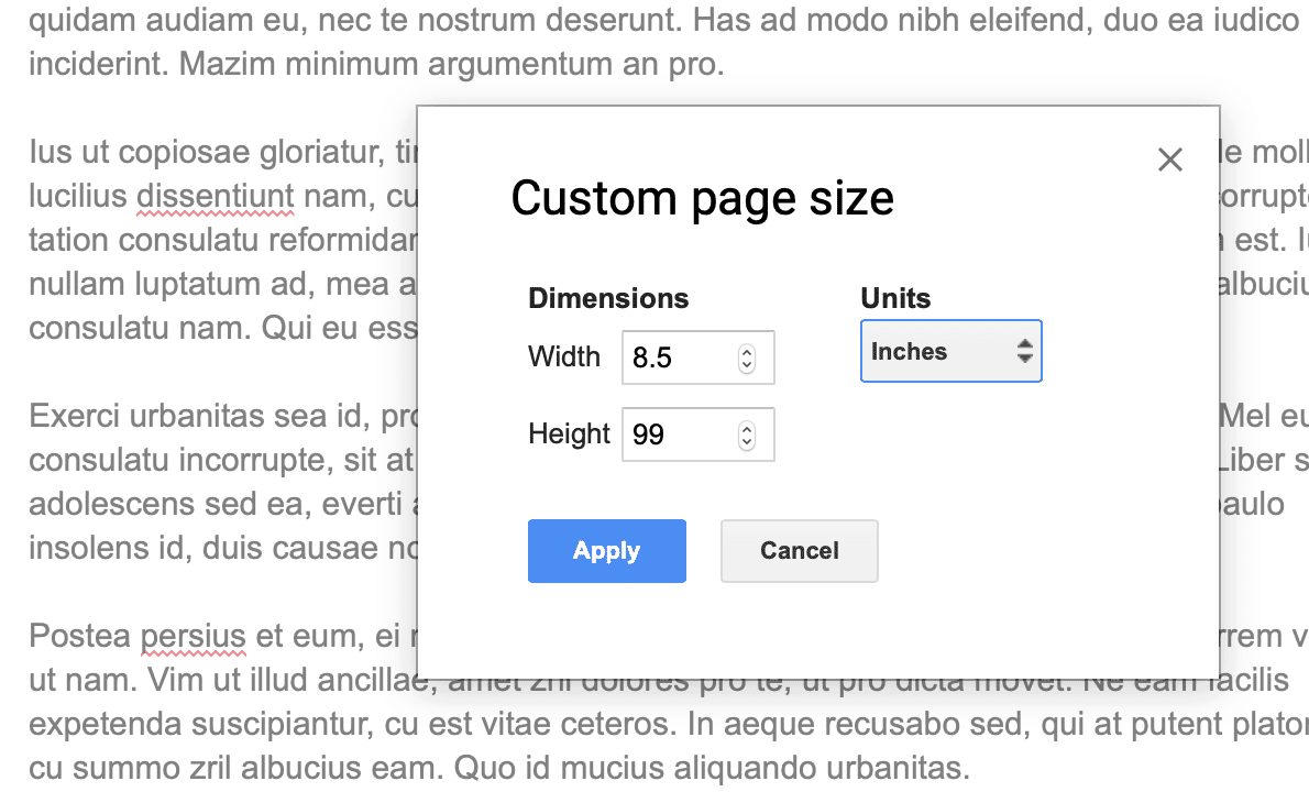 Use the Page Sizer add-on to get rid of page breaks in Google Docs.